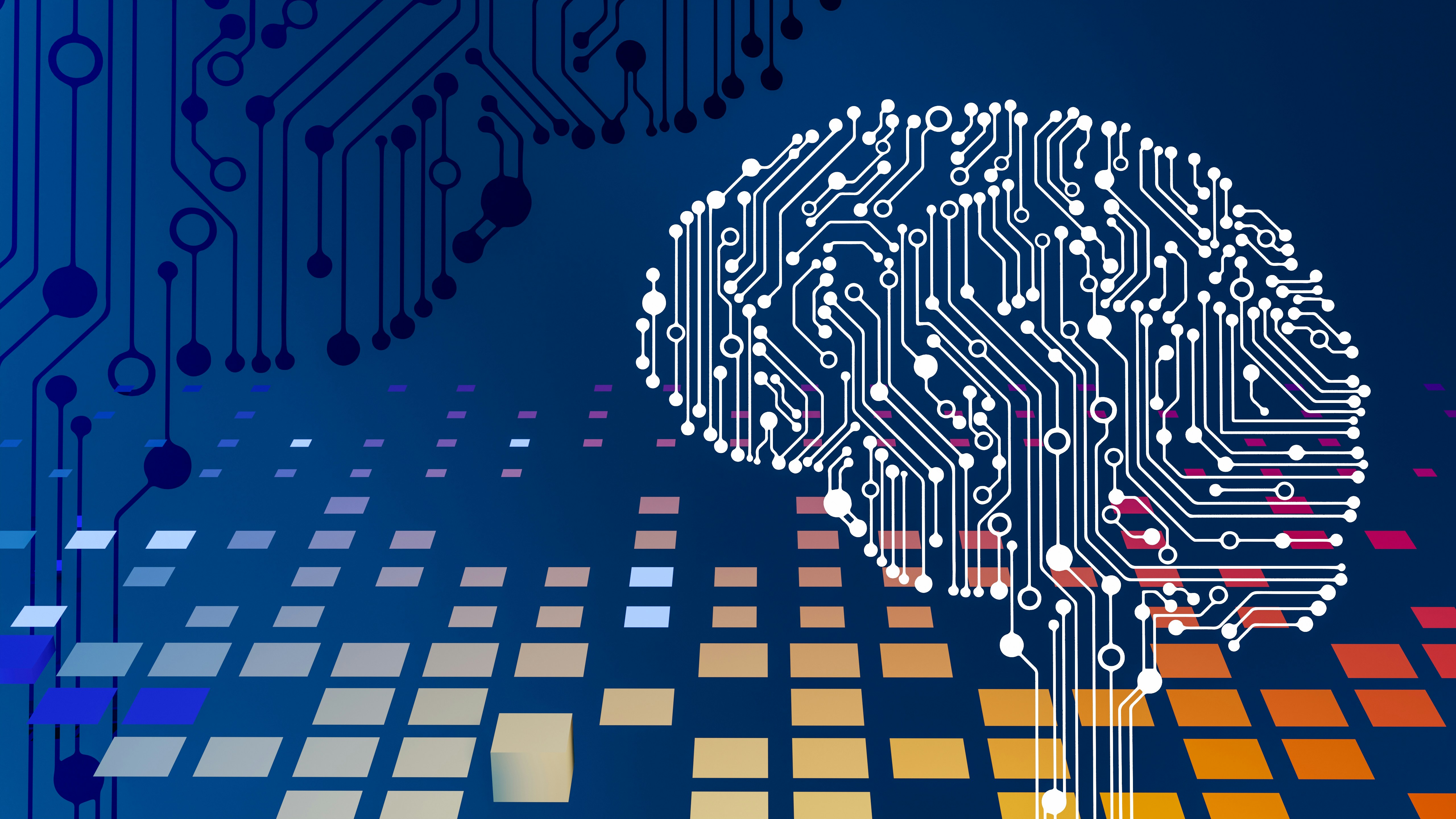 Advanced AI neural network technology visualization